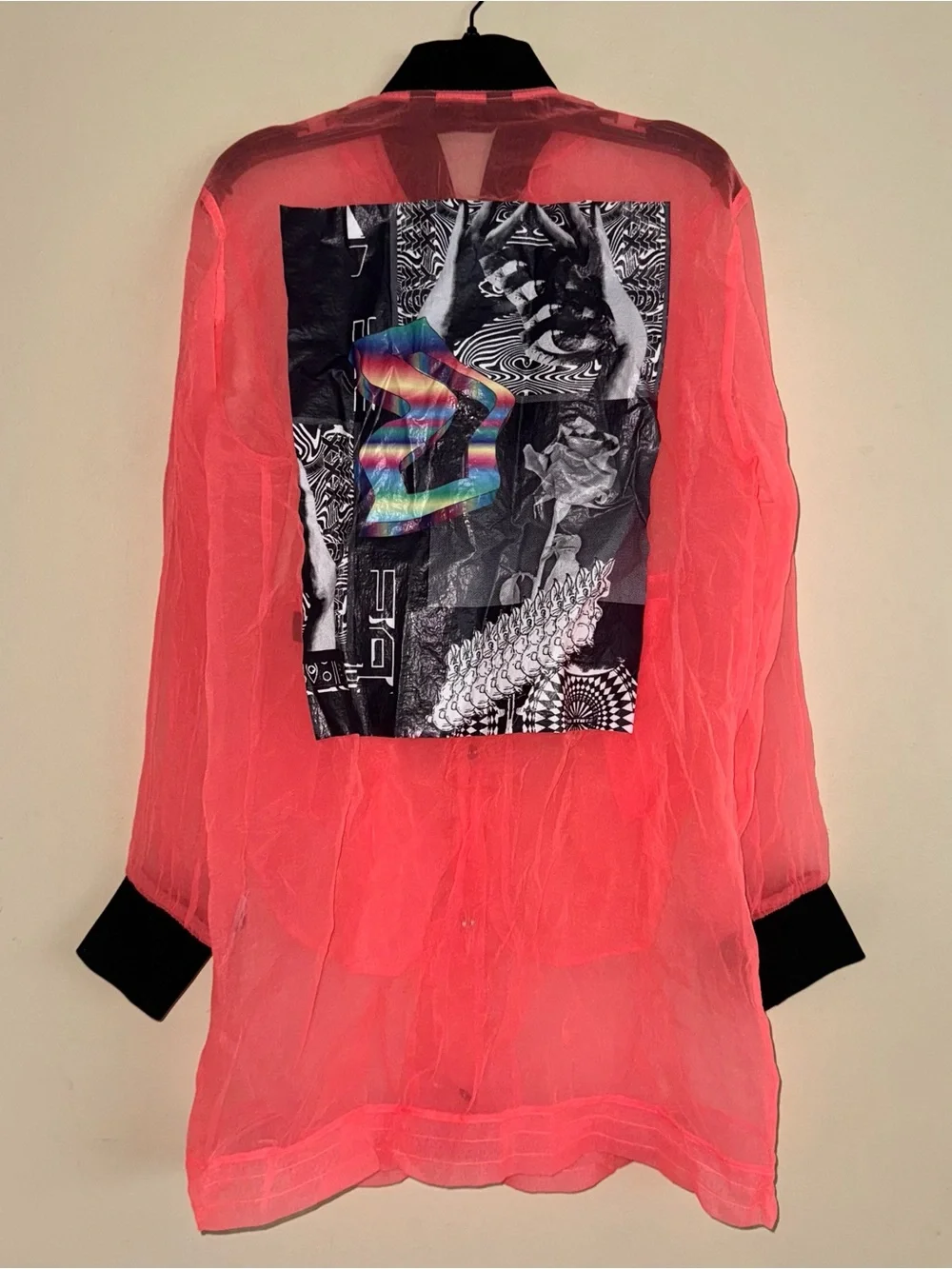DIESEL G-CLAY JACKET OOSEZN-OBAYF-3AX IN PINK Organza Nylon Size S